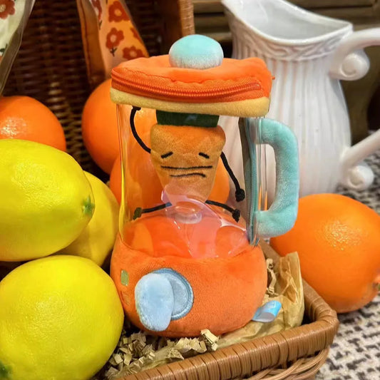 Plush Carrot Juicer Toy,Cute,Creative,Novelty,Portable,Carrot Doll